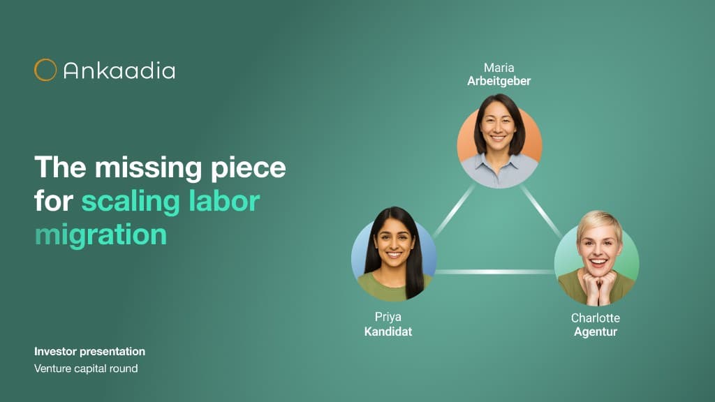 Ankaadia investor deck title slide for labor migration platform